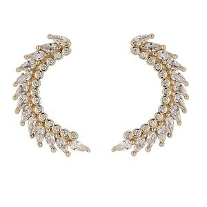 Brand New Mignonne Gavigan Half Crescent Madeline Earrings